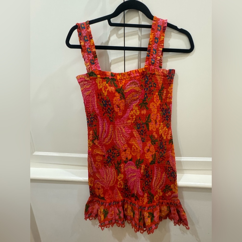 Farm Rio Red Spring Banana vacation dress, S - Picture 2 of 4